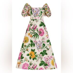 Carolina Herrera Floral off the shoulder midi dress
